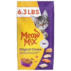 Croquetas crujientes de Meow Mix Original Choice con textura atractiva