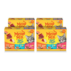 Paté en Gravy Meow Mix: paquete de 12 tazas para comidas diarias.