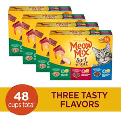 Meow Mix Tenders en Salsa con pollo y res, proteína de alta calidad