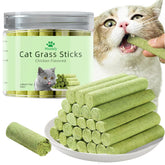 Meowly palitos de hierba para gatos, sabor pollo, ideal para masticar.