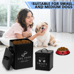 Meraki Home contenedor para golosinas de perro con tapa de metal