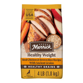 Merrick Granos Saludables para perros adultos en bolsa de 4 libras