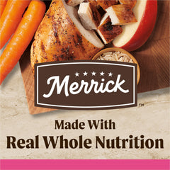 Merrick Healthy Grains pollo real como ingrediente principal.