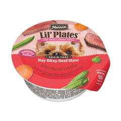 Merrick Lil’ Plates con ternera deshuesada como primer ingrediente para músculos sanos.