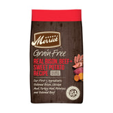 Merrick premium sin granos croquetas de res y bisonte para perro adulto, energía sostenida.