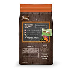 Merrick croqueta: textura crujiente que incentiva la masticación en perros activos.