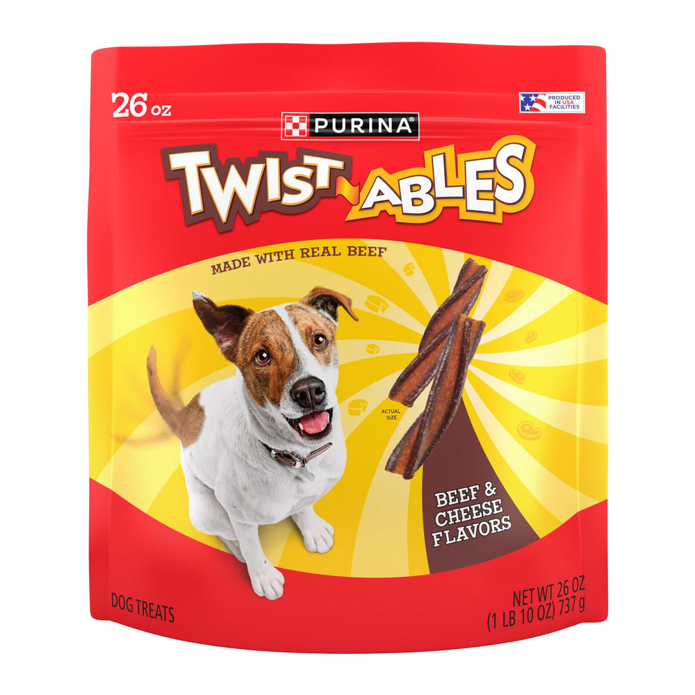 Merrick Twistables: palitos sabor carne y queso, premio delicioso para perros activos.