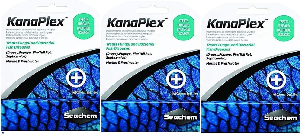 Metroplex Kanaplex 5 g, antibiótico para acuario, ayuda a manejar infecciones.
