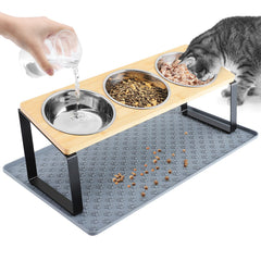 Mewtogo cuencos para gatos inclinados 15 grados para comer cómodo