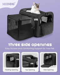 MIDOG transportín con ventana de malla transpirable para mayor conexión durante el viaje.