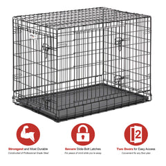 Jaula Ultima Pro de MidWest para perros 36 lateral, acceso flexible y estable