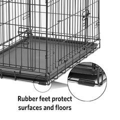 MidWest Homes for Pets patas jaula goma negro protección y estabilidad