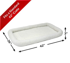 MidWest QuietTime cama perro en jaula de 42 pulgadas con ajuste seguro