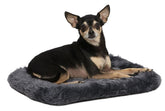MidWest QuietTime XXS: cama-perro-gris-felpa para siestas en jaula.