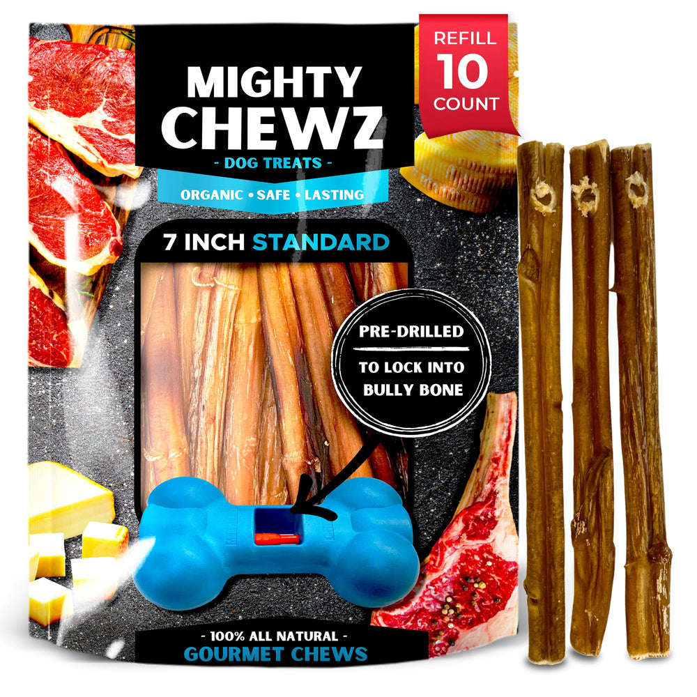 Recambio Mighty Chewz bully 7 pulgadas para morder seguro.