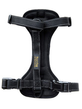 Arnés Mighty Paw para coche con dos enganches, ideal para mayor control en viajes.