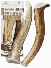 Mighty Paw pack de 2 cuernos de ciervo de seis pulgadas para masticación prolongada.