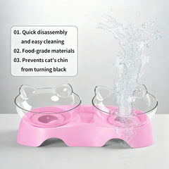 MILIFUN tazones para gatitos y conejos en rosa, ideales para mascotas pequeñas.