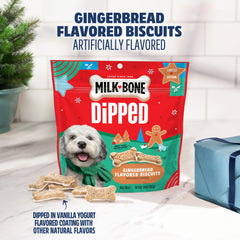Milk-Bone Dipped textura crujiente para perros que ayuda a refrescar el aliento.