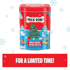 Milk-Bone medias navidad rojas, presentación festiva para entrenamientos y cariños.