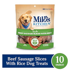 Premios para perros Milo’s Kitchen, sabor a res, ideal como recompensa