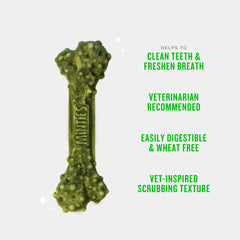 Minties dental chews: sabor a menta que mejora el aliento tras el paseo.