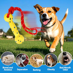 Mity Rain Juguete azul y amarillo facilita ver al perro durante la búsqueda.