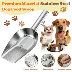 Cucharón medidor Mity rain 3/4 taza, porciones controladas para perros