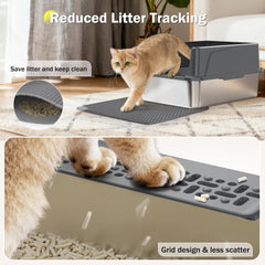 MIXJOY caja de arena de alta pared de 8 pulgadas para gatos y privacidad