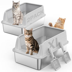 MIXJOY: caja de arena XL para gatos con tapa, previene derrames y facilita limpieza.