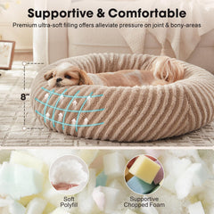 Cama MIXJOY para gatos, refugio cálido en interiores con forma de dona.