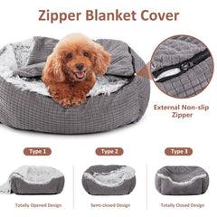 Cama MIXJOY para perros, vista lateral, soporte suave para cuello