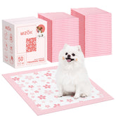Almohadillas Mizok con diseño cerezo rosa para entrenamiento cómodo del cachorro.