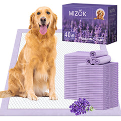 MIZOK almohadillas cachorros 28x34 con aroma lavanda para absorción eficiente