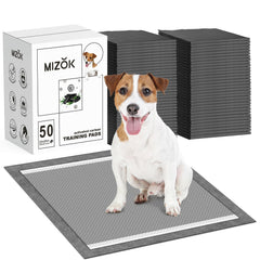 MIZOK almohadillas para perros, vista frontal 23x24, absorción rápida para entrenamiento.