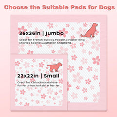MIZOK Puppy Pads rosa cerezo, detalle de textura y absorción rápida para entrenamiento