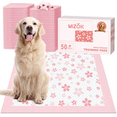 MIZOK tapete para orina con diseño cerezo rosa y confort para tu mascota