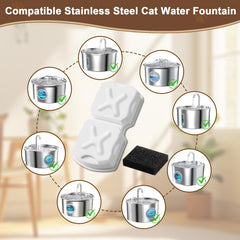 MJYNITE filtros con carbón activado para fuente de gatos reducen olores