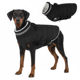 Mklhgty abrigo para perro grande con arnés integrado, ideal para paseos de invierno.