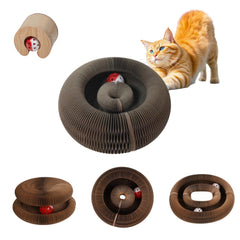 MoeQOassis Magic Organ: tablero rascador para gatos, duradero y seguro.