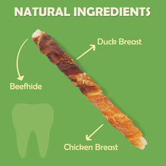 MON2SUN limpieza dental para perros pequeños durante la merienda.