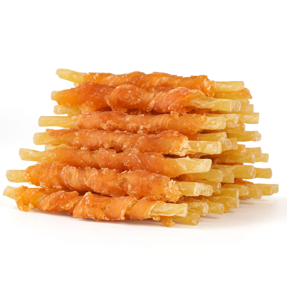 MON2SUN palitos bacalao envueltos pollo, snack proteico para perros pequeños.
