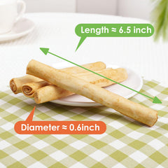 MON2SUN paquete 40 rollos piel cruda pollo, snack perfecto para sesiones de juego
