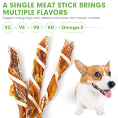 MON2SUN textura masticable en twists, ideal para perros que necesitan morder.
