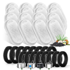 Fuente Monsin para gatos en acero inoxidable 2L con filtro ofrece agua fresca.