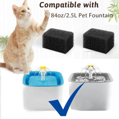 Sistema de filtración Monsin para fuente de gatos mejora la calidad del agua.
