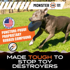 Prueba de durabilidad de Monster K9 disco volador para mordidas fuertes