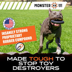Monster K9, mordedor de goma natural seguro para masticación diaria.