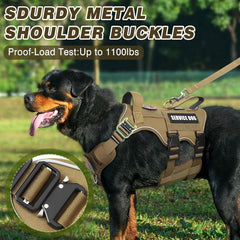 MOOGROU correa-táctica para perro con detalle metálico y agarre firme