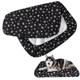 Moonsea funda cama perro impermeable con estampado de estrellas negro para 44x54